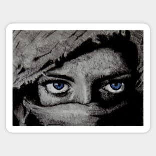 The Girl with blue eyes.......... Sticker